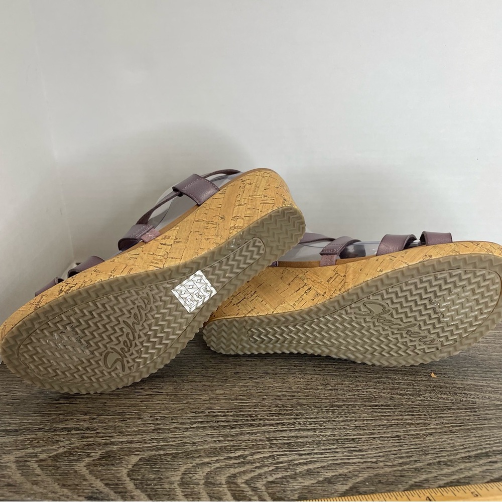 Sketchers Women's Strappy Wedge Sandals - Purple Size 9.5. Gently worn. - Picture 8 of 10